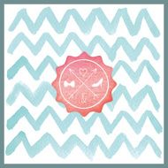 Watercolor template of a wedding card N3
