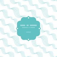 Vector diagonal abstract waves frame seamless pattern background