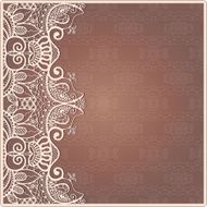 Abstract background lacy frame border pattern wedding invitation card design N29