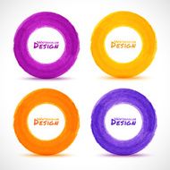 Set of Hand drawn watercolor circles N3