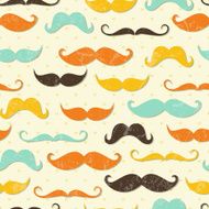 Mustache seamless pattern N2