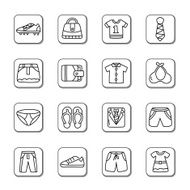 Clothing and Accessories Doodle Icons