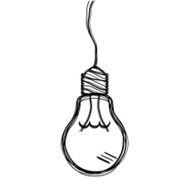 Vector of sketch doodle light bulb icon