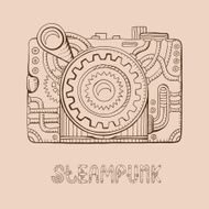 Steampunk photo camera