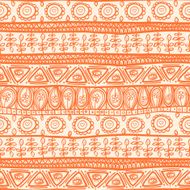 tribal orange ornament N2