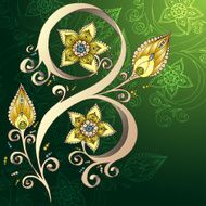 Decorative floral background with flowers N3