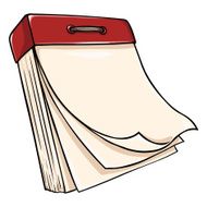 Vector Cartoon Blank Tear-off Calendar N2
