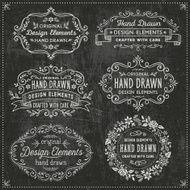 Chalkboard Frames Banners and Floral Wreath