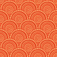 red and orange round patterns