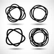 Set of Hand drawn circles