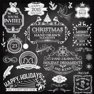 Hand Drawn Christmas Ornaments &amp; Labels N2