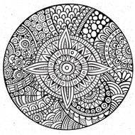 Vector decorative hand drawn circle N2