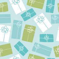 Retro Style Gift Packages Seamless Background Pattern