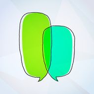 Colorful Vector Doodle Speech Bubbles Drawing On Paper N6