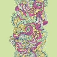 Abstract seamless hand-drawn border N44