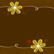 Brown floral background