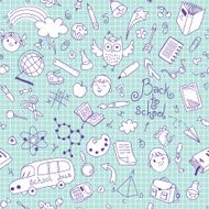 Back to school Vector seamless pattern N3