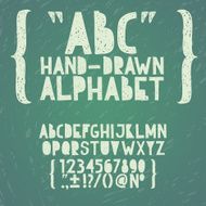 Blackboard chalkboard Chalk hand draw doodle abc alphabet grunge scratch N3