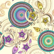 Vector floral seamless pattern background