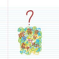 question hand drawn sketch