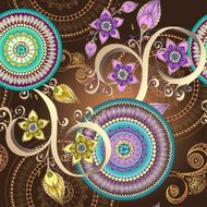 Vector floral seamless pattern background N2