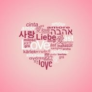 Heart made love in many languages N2