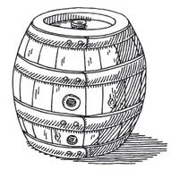 Wooden Beer Barrel Drawing