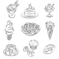 Vector Sketch Set of Sweets N2