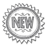 Vintage New Label Circle Drawing
