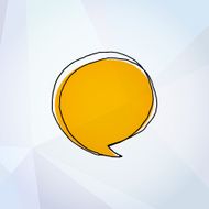 Colorful Vector Doodle Speech Bubble Drawing On Paper N5