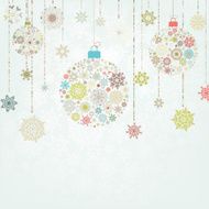 Beige background with christmas balls EPS 8 N3
