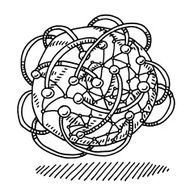 Network Globe Connections Drawing