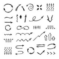 Set of hand drawn arrows N18