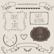 Vector wedding elements