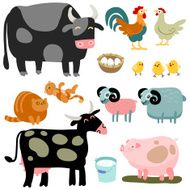 cartoon domestic animals set N2