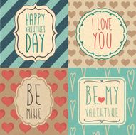 Valentine&#039;s day card set