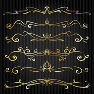 Set of vintage victorian vector dividers and frame N23