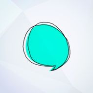 Colorful Vector Doodle Speech Bubble Drawing On Paper N6