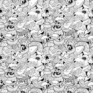 Sea seamless pattern N15