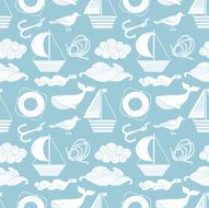 Sea seamless pattern N16