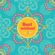 Greeting card with eastern elements