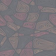Abstract Hand-drawn Ornamental Pattern with swirls and curves Seamless illustration