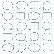 Hand drawn speech bubbles N4