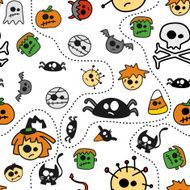 Seamless Halloween pattern N7