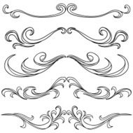 Decorative Scroll frame in black and white
