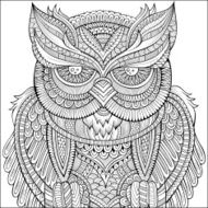 Decorative ornamental Owl background N3
