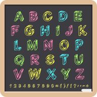 Blackboard With Hand Written Tridimensional Font