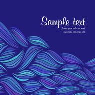 Abstract hand-drawn waves background N19