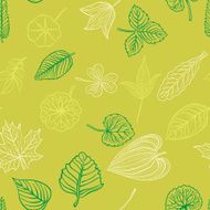 Seamless background -Leaf - Illustration