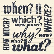 Hand-Written Question Words
